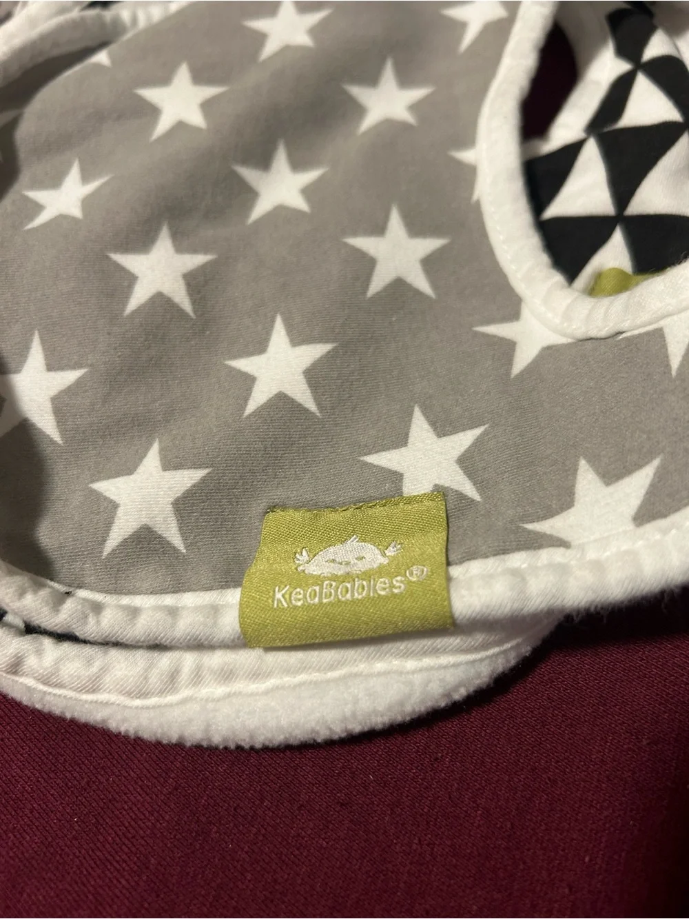 Keababies Gray & Black Patterned Baby Bib Set